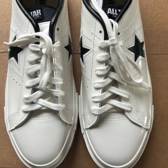 New Converse One Star J White Leather Low Top Men Sneakers Made in Japan Sz 10.5 - Picture 1 of 13